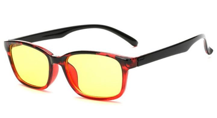 Brightzone Unisex Semi Rim Square Tr 90 Titanium Gaming Eyeglasses 5020 Semi Rim Brightzone Black Red Y