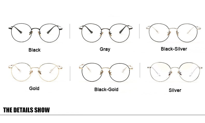 Hotochki Unisex Full Rim Round Alloy Frame Eyeglasses 77507 Full Rim Hotochki