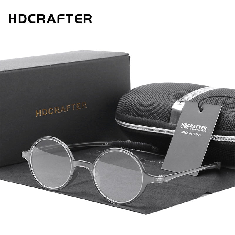 Hdcrafter Unisex Full Rim Round Acetate Frame Presbyopia Reading Glasses 236 Reading Glasses Hdcrafter Eyeglasses