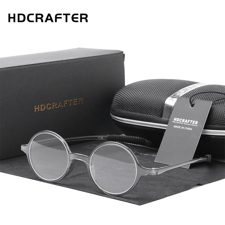 Hdcrafter Unisex Full Rim Round Acetate Frame Presbyopia Reading Glasses 236 Reading Glasses Hdcrafter Eyeglasses