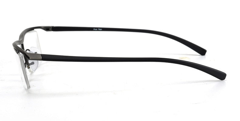 Hotony Men's Semi Rim Browline Titanium Frame Eyeglasses P8189 Semi Rim Hotony