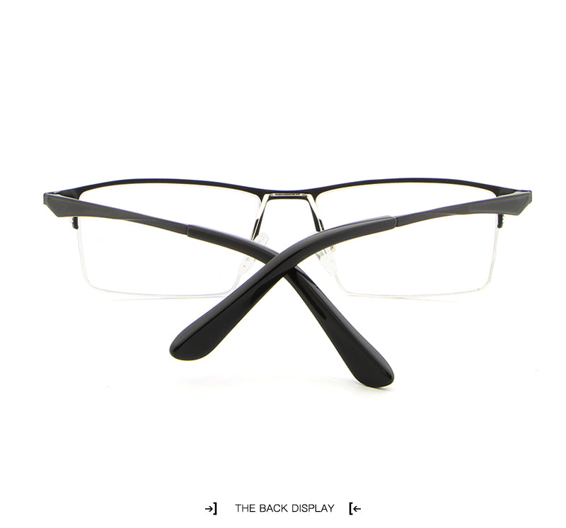Hdcrafter Unisex Semi Rim Titanium Rectangular Square Frame Eyeglasses Lp6265 Semi Rim Hdcrafter Eyeglasses
