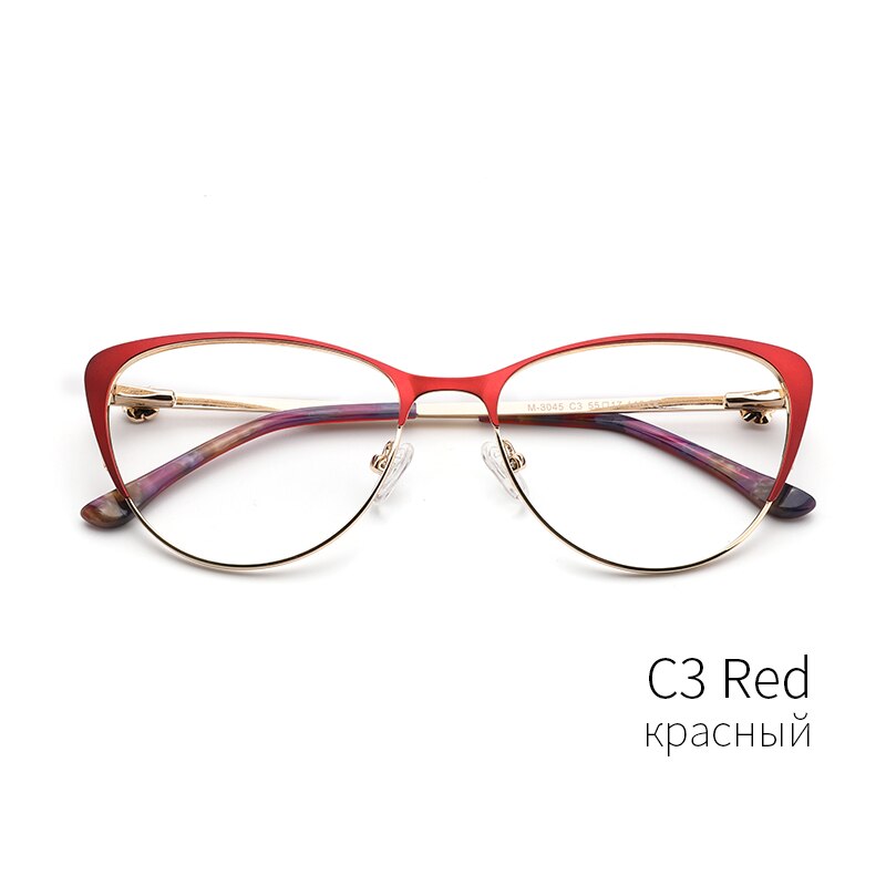 Kansept Metal Women Metal Glasses Frame Cat Eye Eyeglasses Frame 8045 Full Rim Kansept 8045C3