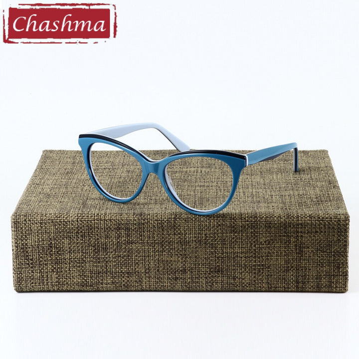 Chashma Women's Full Rim Cat Eye Acetate Eyeglasses 10059 Full Rim Chashma
