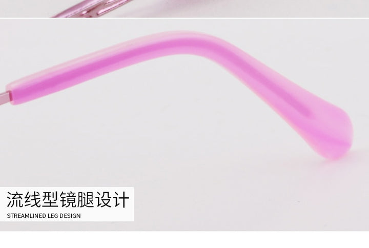 Women's Half Rim Alloy Frame Eyeglasses 6074 Semi Rim Bclear