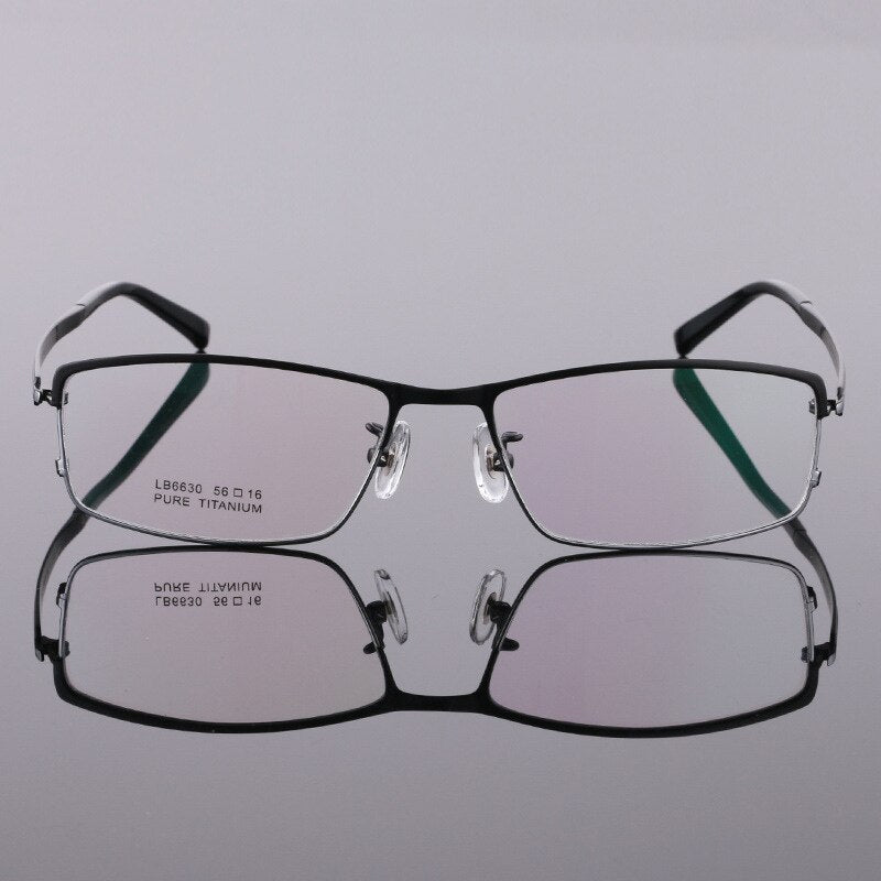Bclear Men's Full Rim Titanium Eyeglasses Square Lb6630 Full Rim Bclear