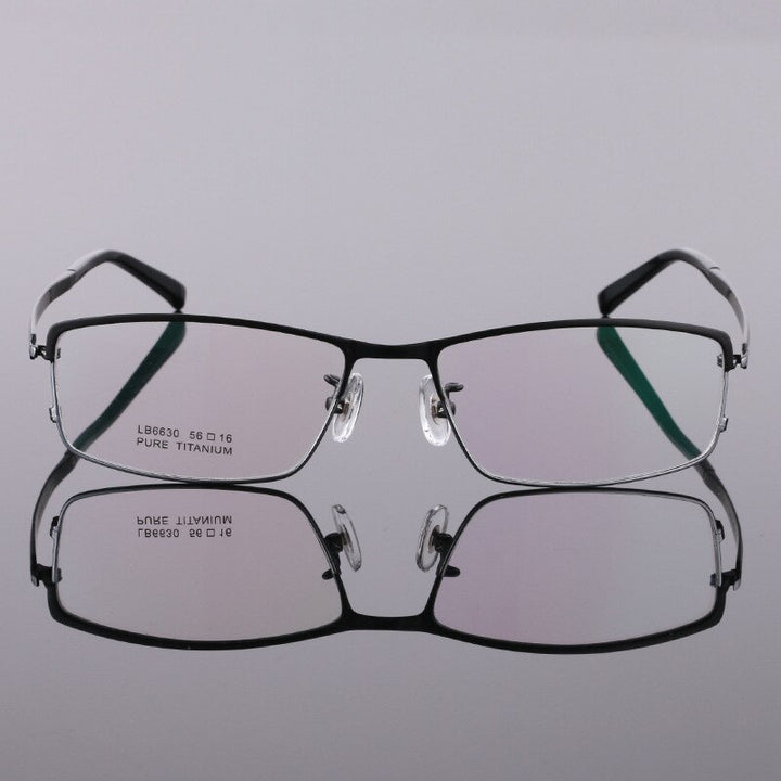 Bclear Men's Full Rim Titanium Eyeglasses Square Lb6630 Full Rim Bclear