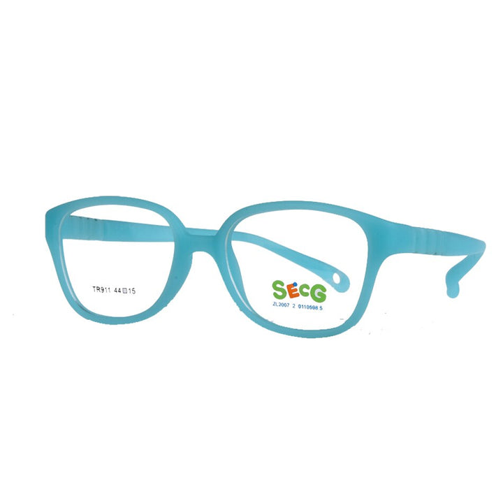 Secg's Unisex Children's Full Rim Square Tr 90 Titanium Eyeglasses Tr911 Full Rim Secg C7