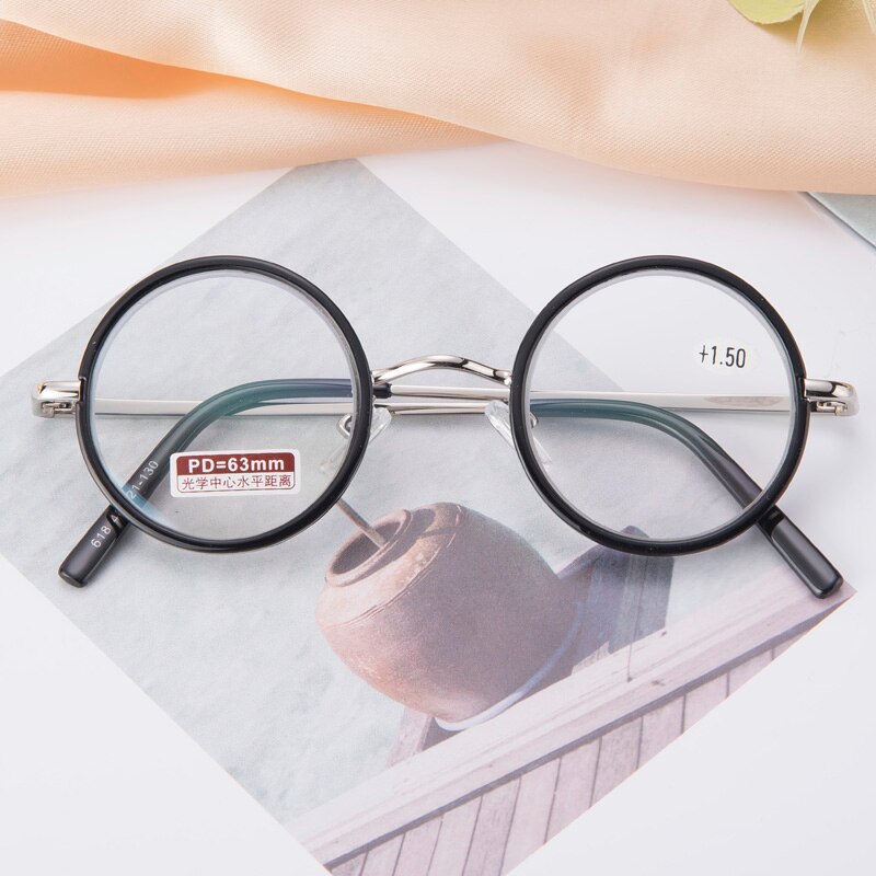 Chashma Ochki Unisex Full Rim Round Alloy Reading Glasses 618 Reading Glasses Chashma Ochki