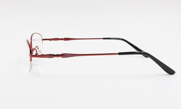 Women's Alloy Frame Semi Rim Eyeglasses 2039 Semi Rim Bclear