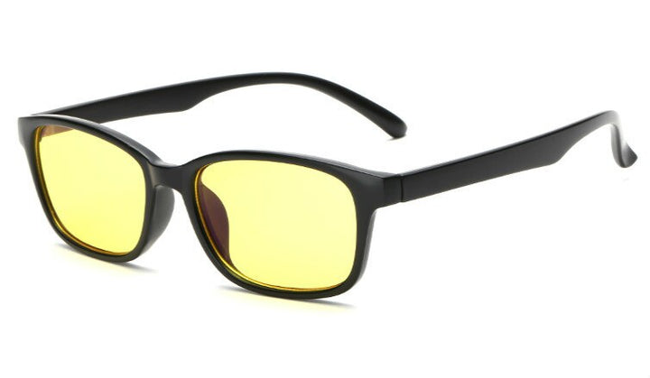 Brightzone Unisex Semi Rim Square Tr 90 Titanium Gaming Eyeglasses 5020 Semi Rim Brightzone MatteBlack Yellow