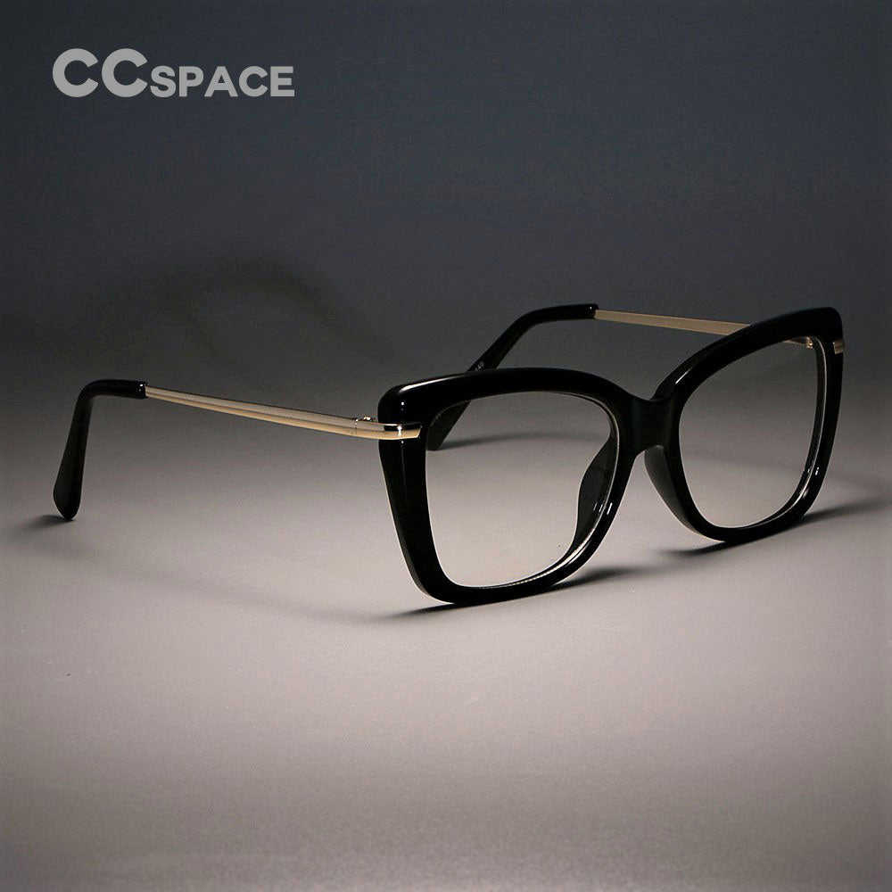 CCspace Women's Full Rim Rectangle Cat Eye Resin Frame Eyeglasses 45548 Full Rim CCspace