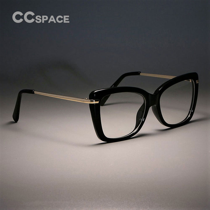CCspace Women's Full Rim Rectangle Cat Eye Resin Frame Eyeglasses 45548 Full Rim CCspace
