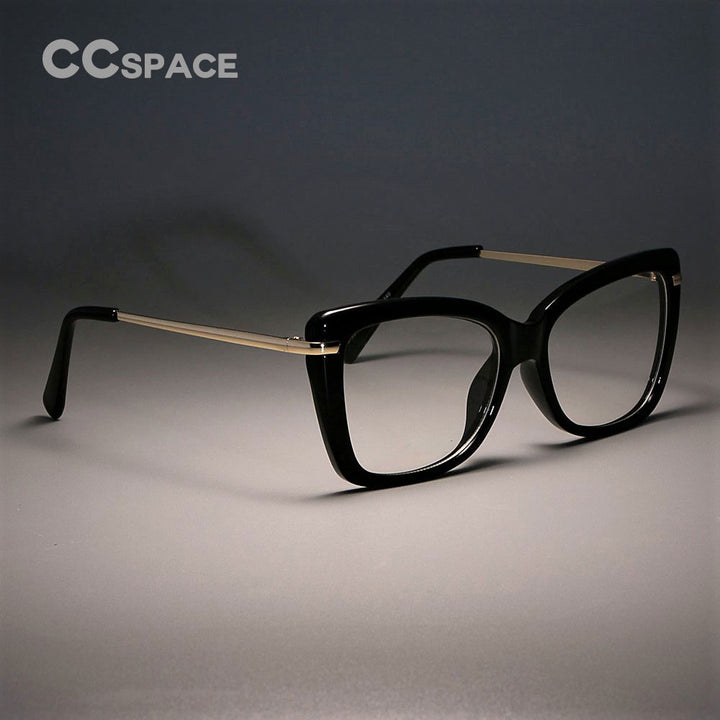 CCSpace Women's Full Rim Rectangle Cat Eye Resin Frame Eyeglasses 45548 Full Rim CCspace   