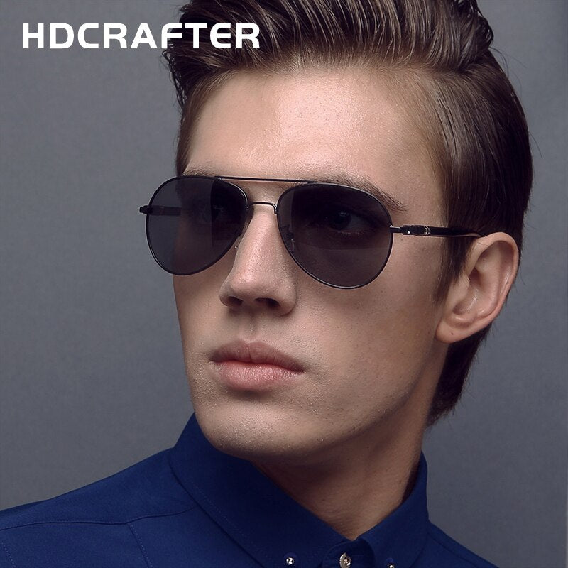 Hdcrafter Unisex Full Rim Double Bridge Oval Alloy Frame Polarized Sunglasses Le001 Sunglasses HdCrafter Sunglasses