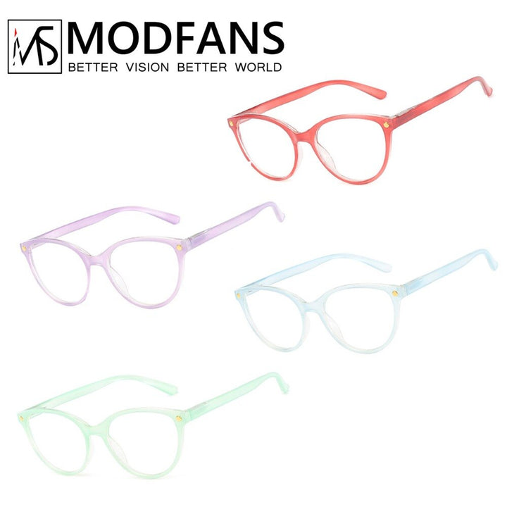 ModFans Women's Full Rim Cat Eye Tr 90 Reading Glasses Msa0032 Reading Glasses Modfans