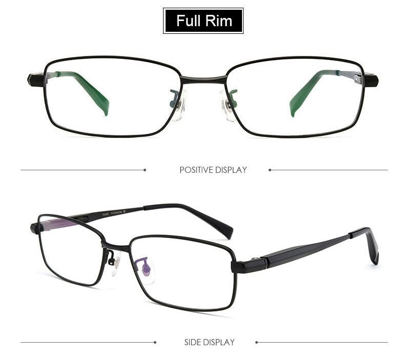 Hotochki Men's Full/Semi Rim Titanium Frame Progressive Reading Glasses 81133 Reading Glasses Hotochki