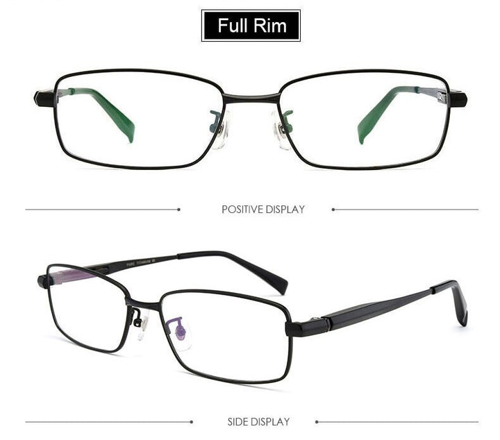 Hotochki Men's Full/Semi Rim Titanium Frame Progressive Reading Glasses 81133 Reading Glasses Hotochki