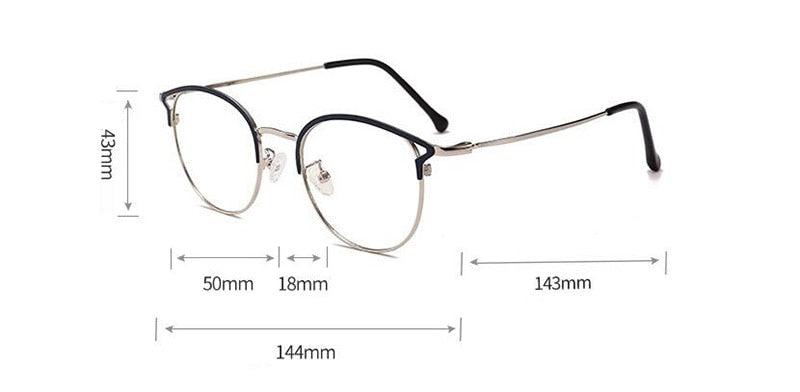 Hotochki Full Rim Cat Eye Alloy Frame Eyeglasses 9029 Full Rim Hotochki