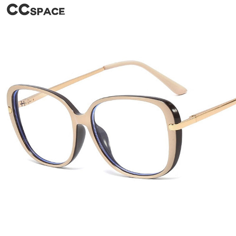 CCspace Unisex Full Rim Cat Eye Tr 90 Titanium Frame Eyeglasses 45836 Full Rim CCspace