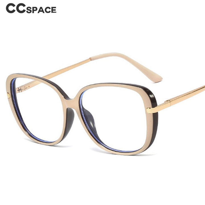 CCSpace Unisex Full Rim Cat Eye Tr 90 Titanium Frame Eyeglasses 45836 Full Rim CCspace   