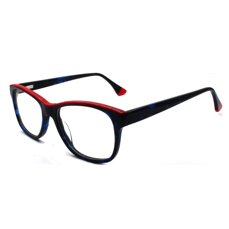 Reven Jate Unisex Full Rim Square Acetate Eyeglasses 8040 Full Rim Reven Jate C1