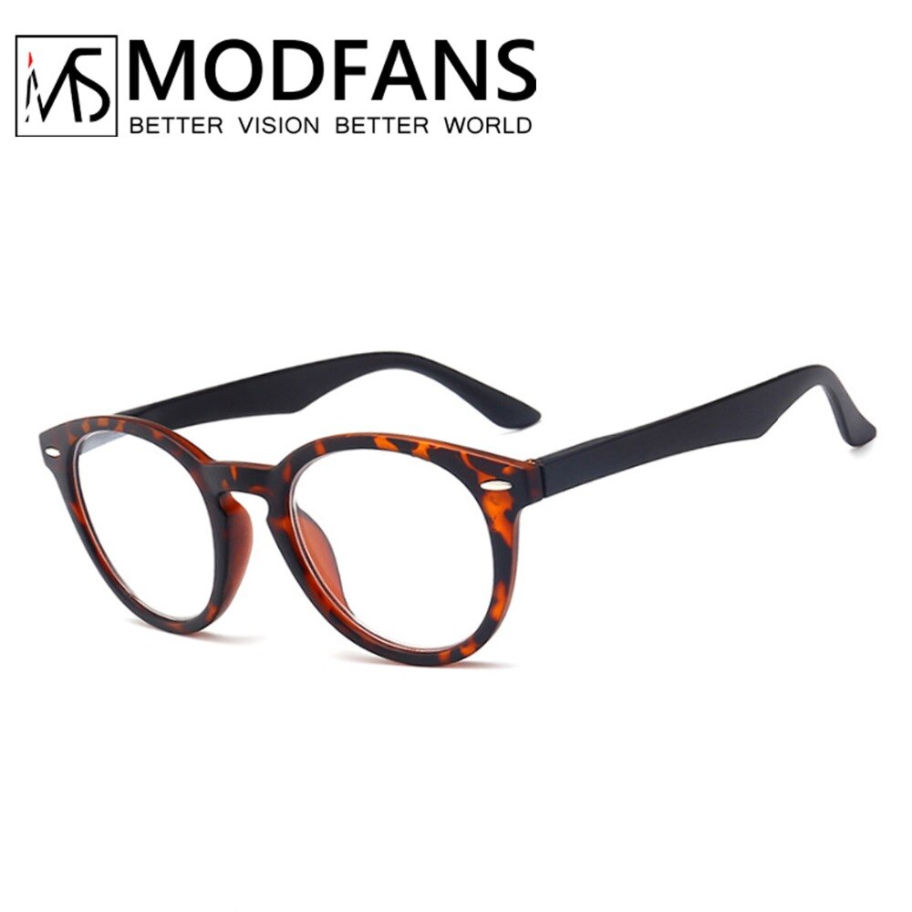 Modfans Unisex Full Rim Round Polycarbonate Reading Glasses S005 Reading Glasses Modfans