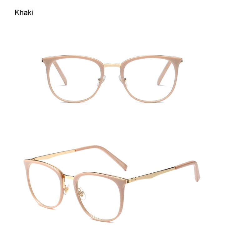 Ralferty Women's Full Rim Square Acetate Alloy Eyeglasses F92128 Full Rim Ralferty