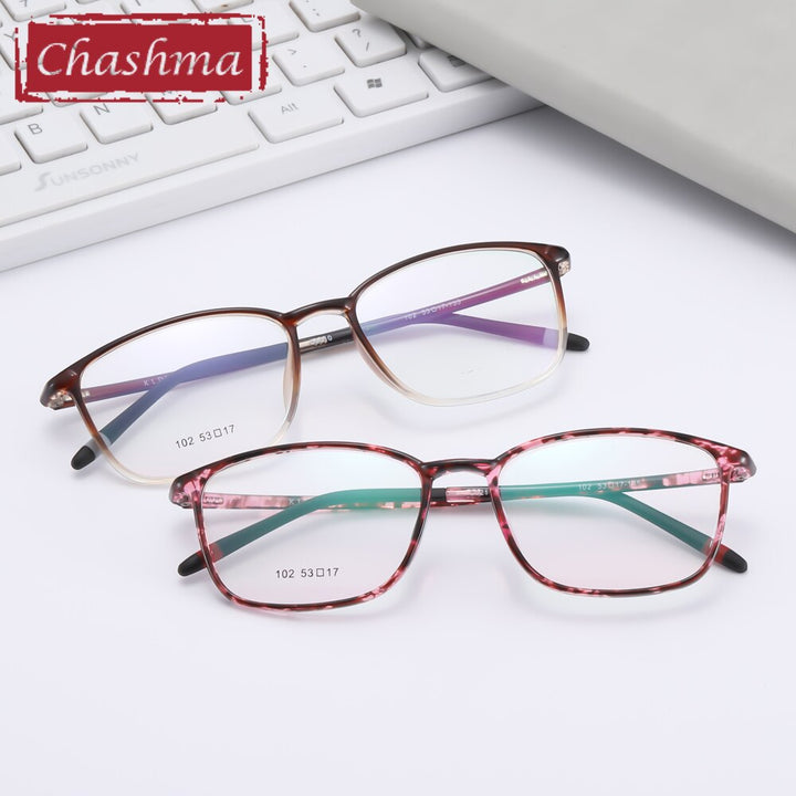 Chashma Ottica Unisex Full Rim Small Temple Round Square Tr 90 Titanium Eyeglasses 102 Full Rim Chashma Ottica