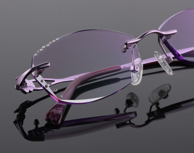 Reven Jate Women's Rimless Rectangle Titanium Eyeglasses 2123 Rimless Reven Jate