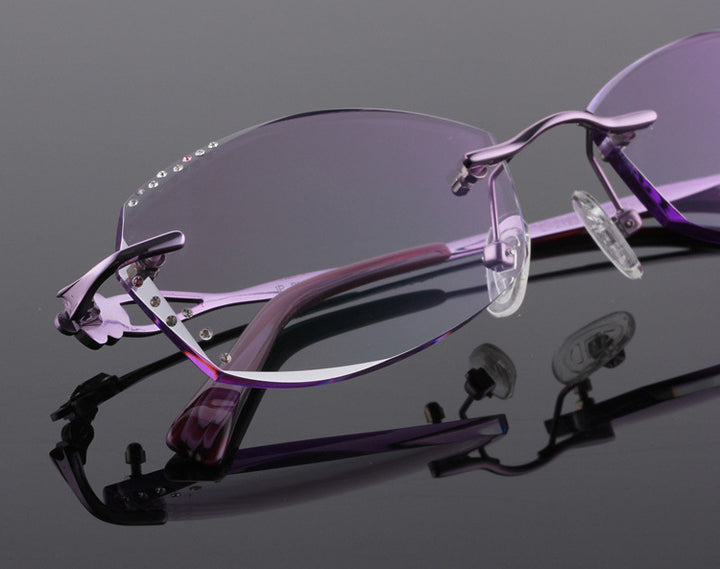 Reven Jate Women's Rimless Rectangle Titanium Eyeglasses 2123 Rimless Reven Jate