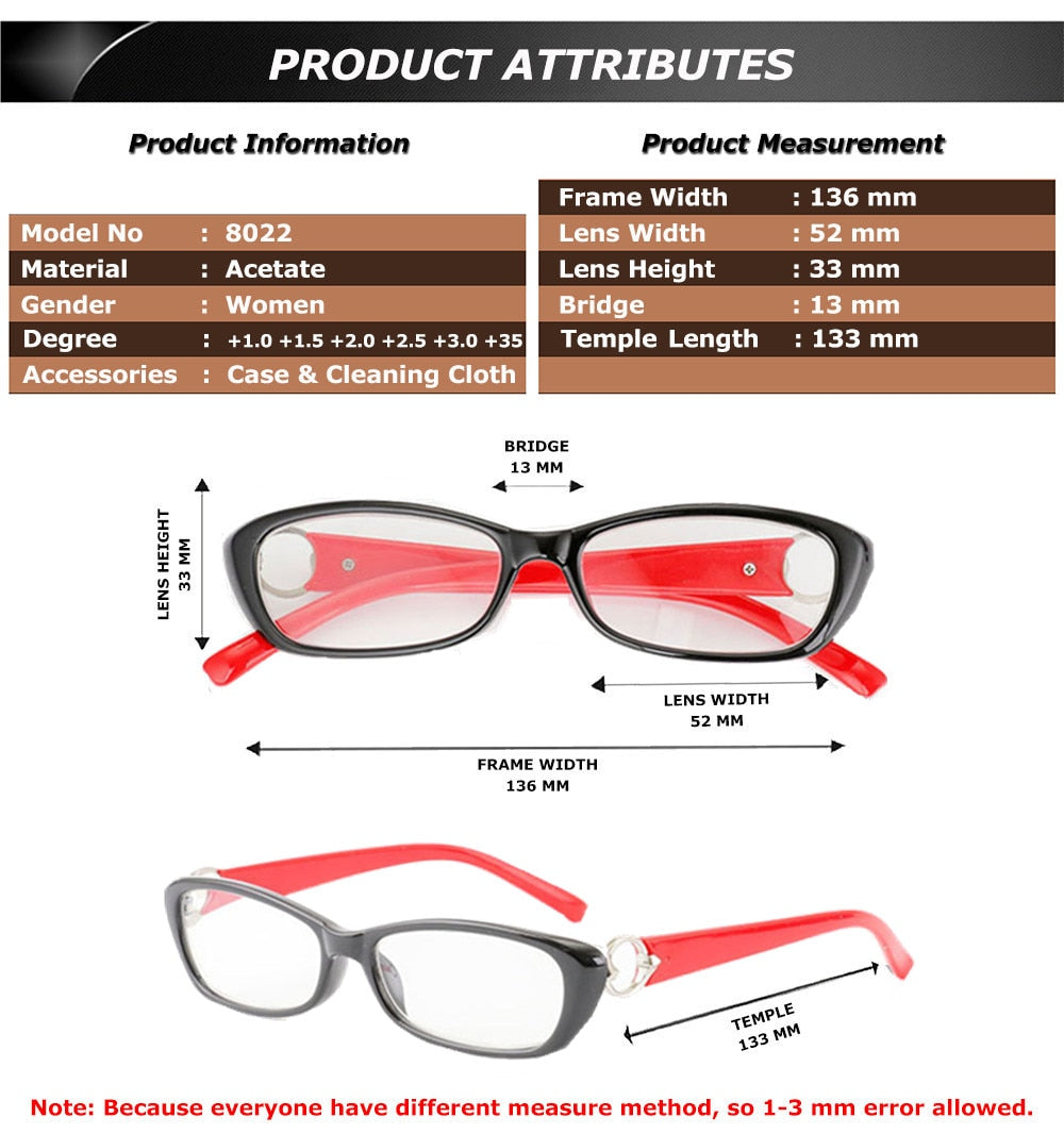 Sunsliver Women's Full Rim Oval Acetate Reading Glasses 8022 Reading Glasses SunSliver
