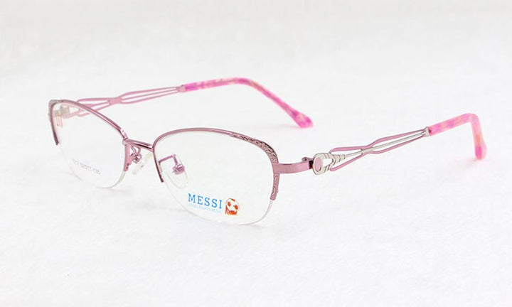 Bclear Women's Semi Rim Cat Eye Alloy Eyeglasses 1012 Semi Rim Bclear Pink
