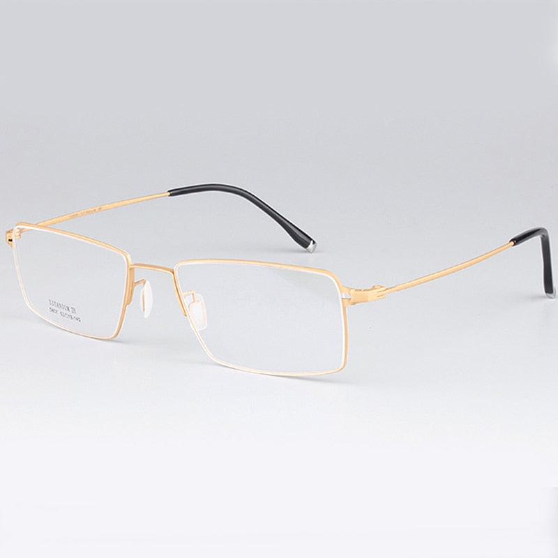 Men's Eyeglasses B Titanium Frame Light 5807 Frame Chashma Gold  