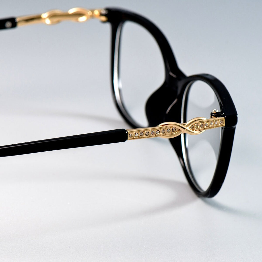 CCspace Unisex Full Rim Square  Titanium Eyeglasses 45705 Full Rim CCspace