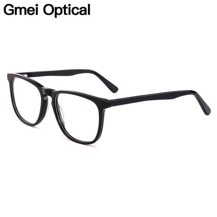 Gmei Unisex Eyeglasses Acetate Square Full Rim With Spring Hinges Yh6031 Full Rim Gmei Optical