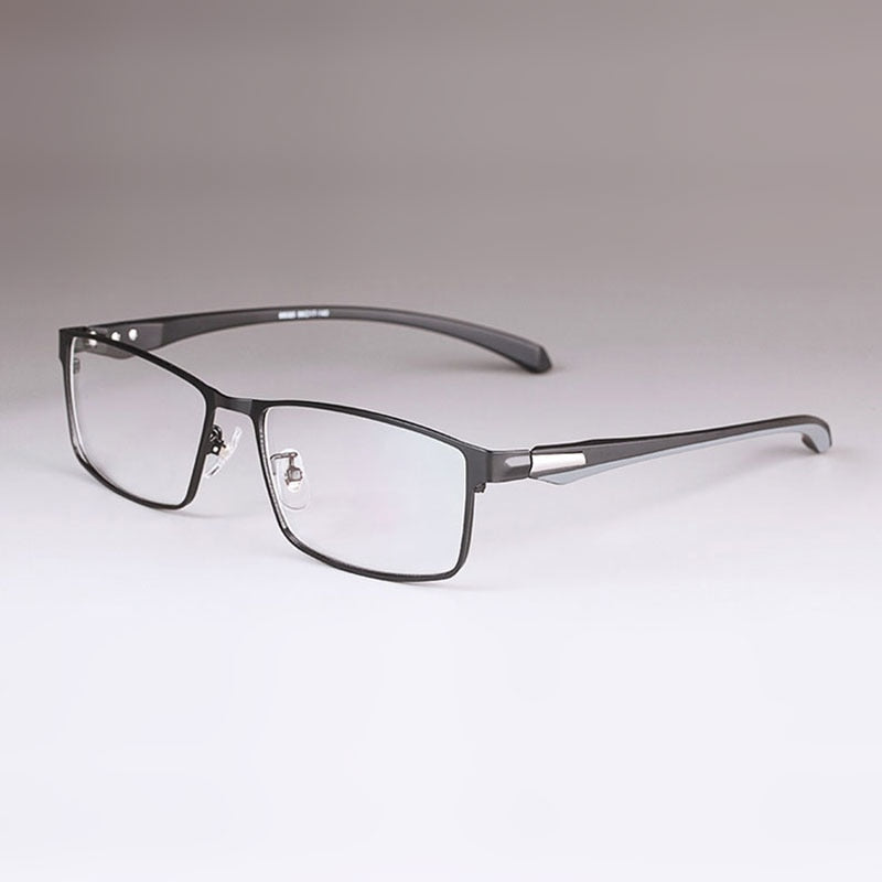 Hotochki Men's Full/Semi Rim Rectangular IP Electroplated Alloy Frame Eyeglasses Semi Rim Hotochki