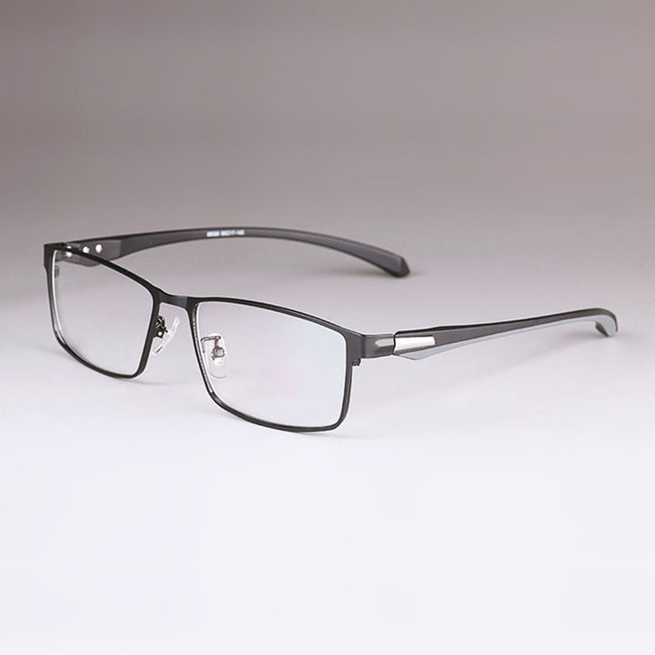 Hotochki Men's Full/Semi Rim Rectangular IP Electroplated Alloy Frame Eyeglasses Semi Rim Hotochki
