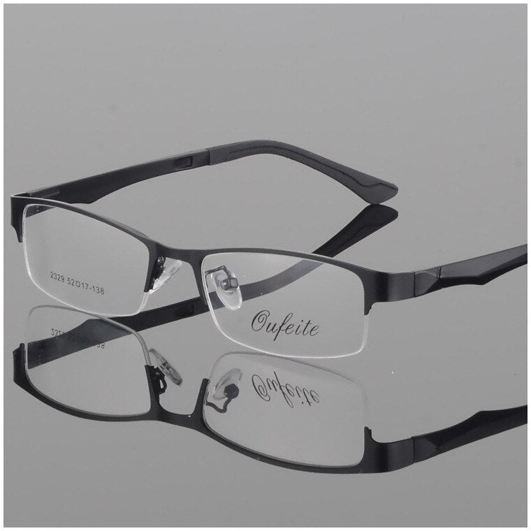 Unisex Half Rim Alloy Frame Eyeglasses 2329 Semi Rim Bclear