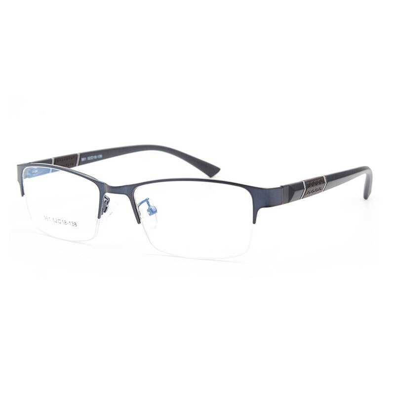 Bclear Men's Semi Rim Alloy Tr 90  Square Eyeglasses  961 Semi Rim Bclear