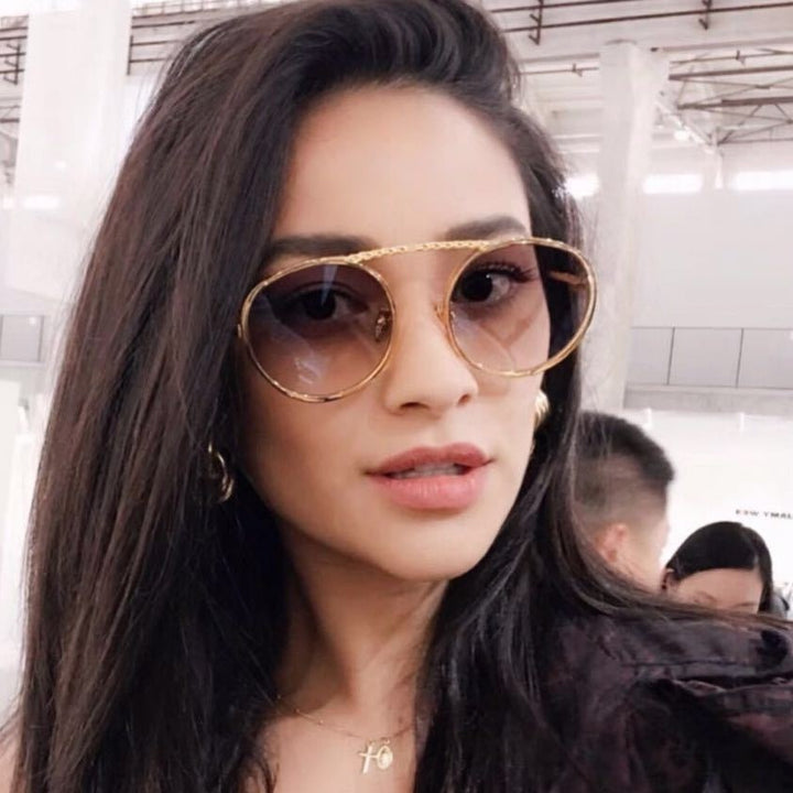 CCspace Women's Full Rim Steampunk Round Alloy Frame Sunglasses 47803 Sunglasses CCspace Sunglasses