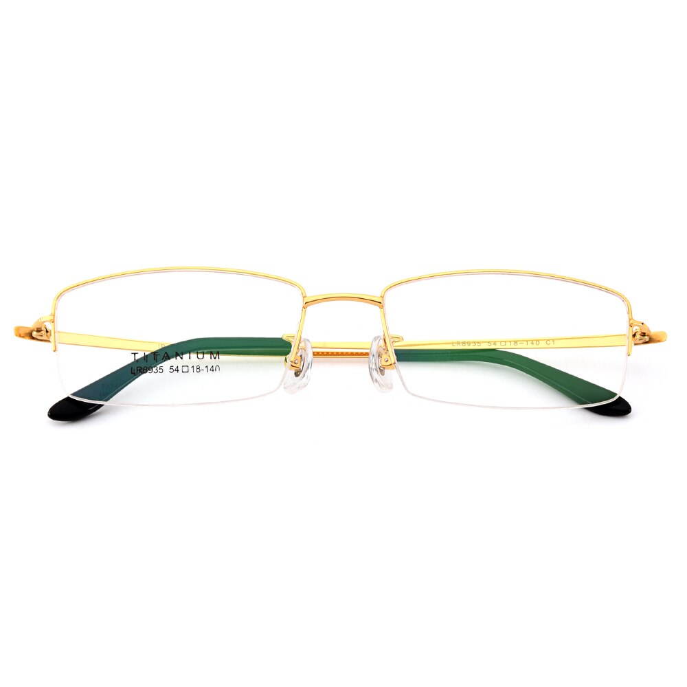 Gmei Men's Eyeglasses Ultralight 100% Pure Titanium Half Rim Lr8935 Semi Rim Gmei Optical