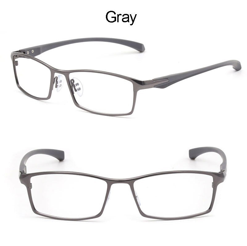 Hotochki Men's Full Rim IP Electronic Plated Alloy Metal Frame Eyeglasses Full Rim Hotochki