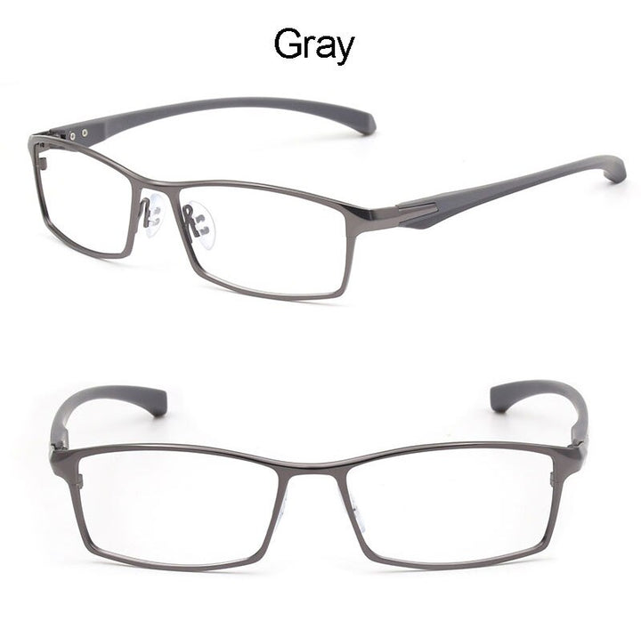 Hotochki Men's Full Rim IP Electronic Plated Alloy Metal Frame Eyeglasses Full Rim Hotochki
