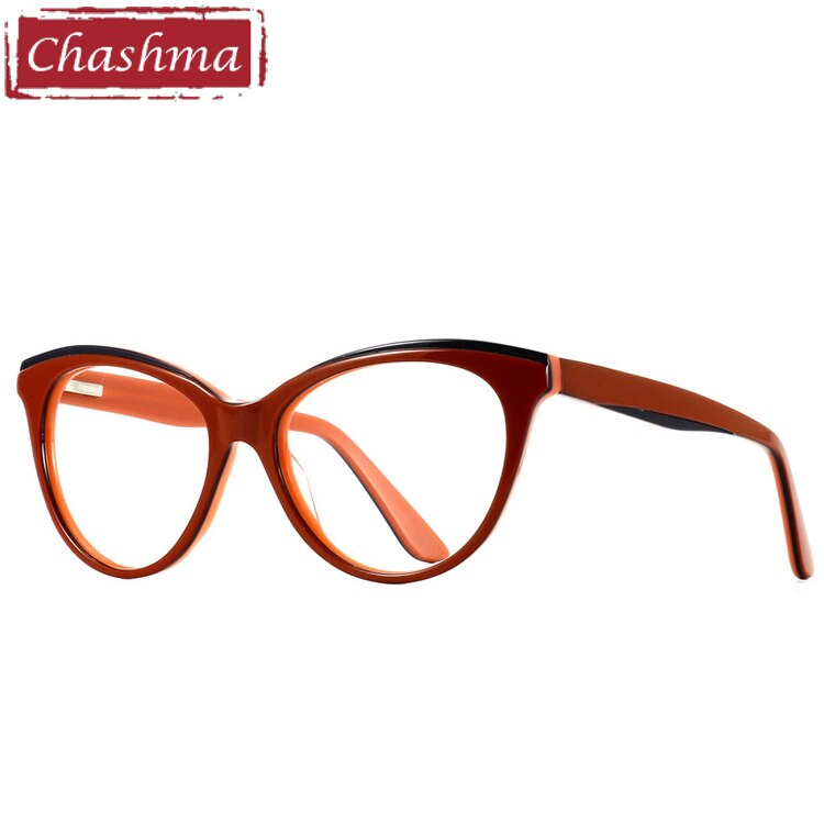 Chashma Women's Full Rim Cat Eye Acetate Eyeglasses 10059 Full Rim Chashma Red