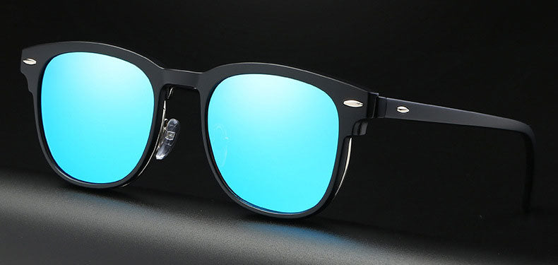 Reven Jate Men's Full Rim Square Polycarbonate Eyeglasses Clip On Polarized Sunglasses 2218 With Clip Ons Reven Jate