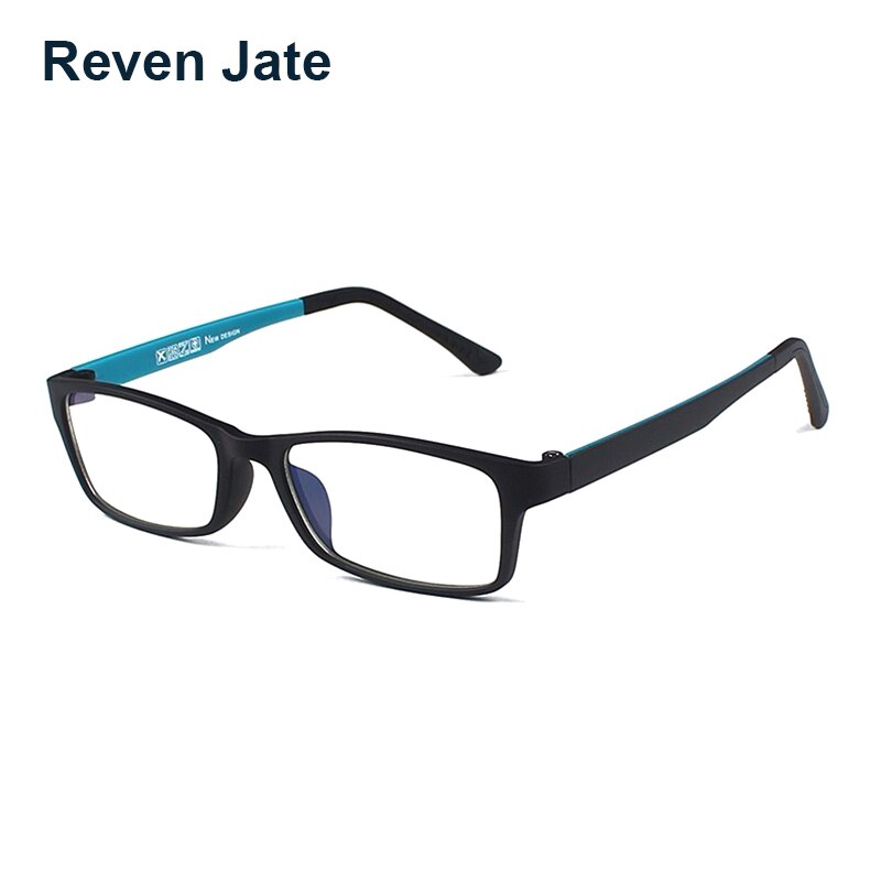 Reven Jate Unisex Full Rim Square Tr 90 Titanium Eyeglasses 1302 Full Rim Reven Jate