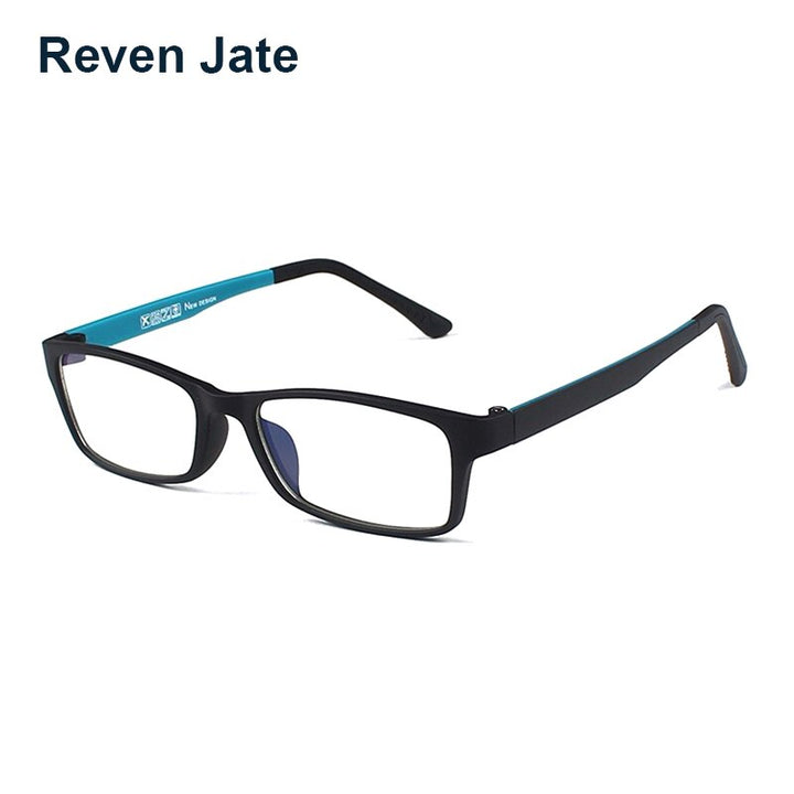 Reven Jate Unisex Full Rim Square Tr 90 Titanium Eyeglasses 1302 Full Rim Reven Jate