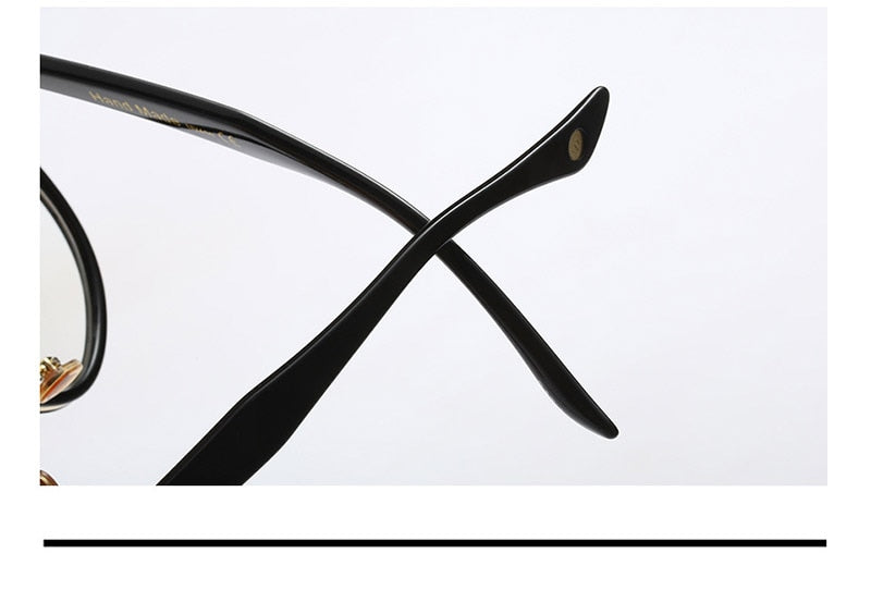 Hotony Women's Full Rim Round Cat Eye Acetate Frame Eyeglasses 97551 Full Rim Hotony