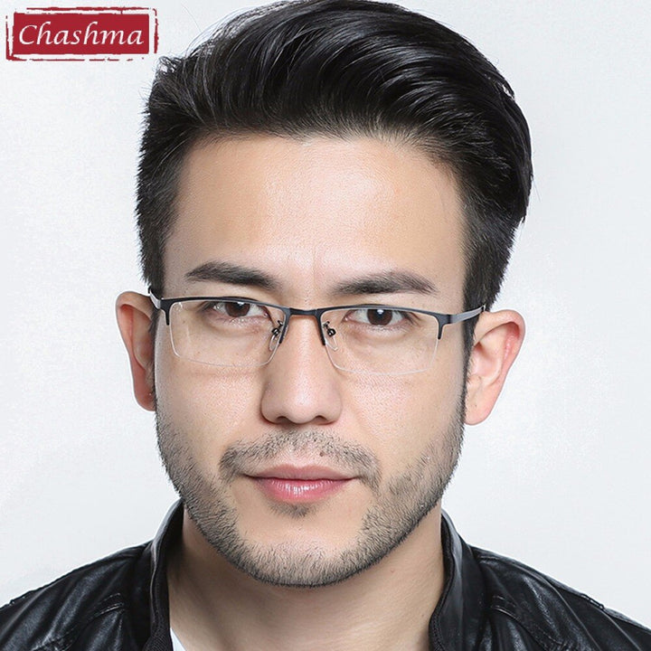 Chashma Men's Semi Rim Square Alloy Eyeglasses 2017 Semi Rim Chashma
